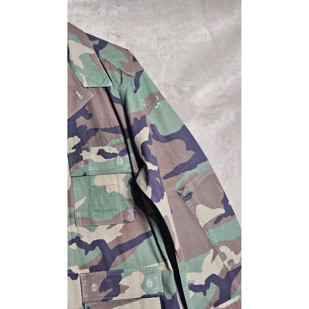 Vintage Military Woodland Camo BDU/Blouse Field Jacket Med Reg Tactical Utility - Picture 5 of 8
